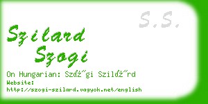 szilard szogi business card